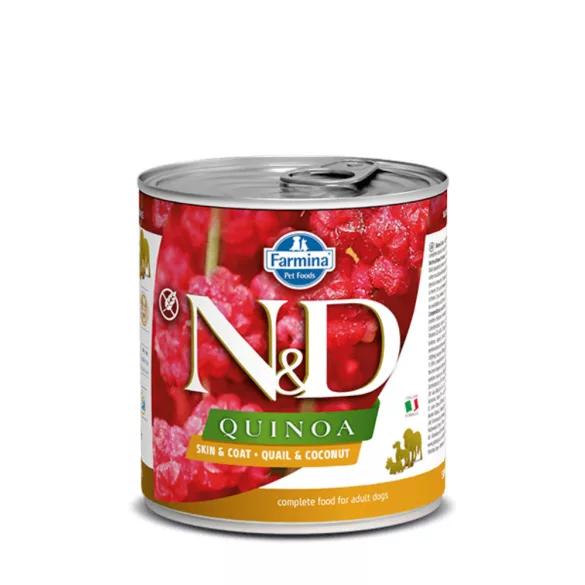 N&D Dog Quinoa conservă quail&coconut 285 g