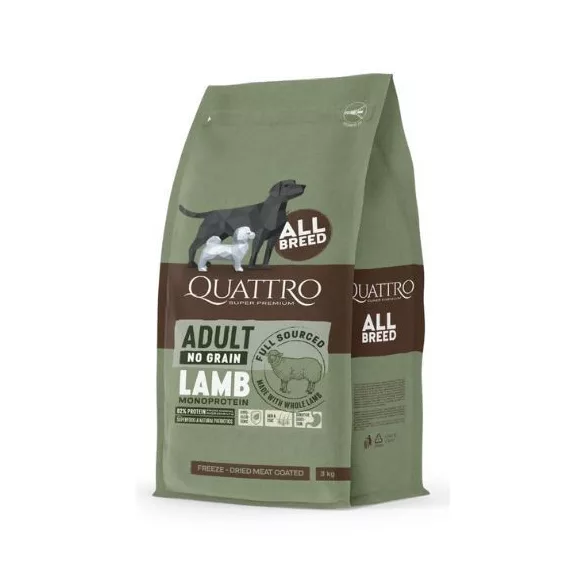QUATTRO Hypoallergenic ALL BREED ADULT LAMB hrană pentru câini 12 kg