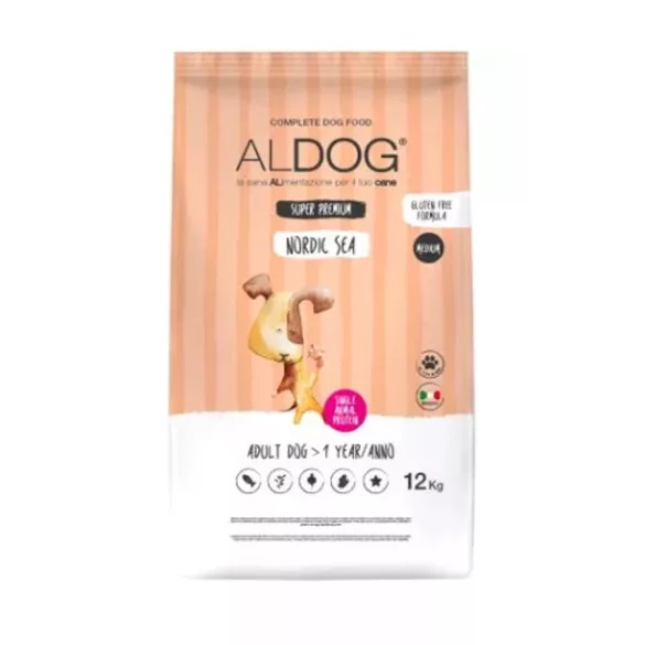 Aldog Nordic Sea Adult Medium Large Salmon 12 kg hrană pentru câini