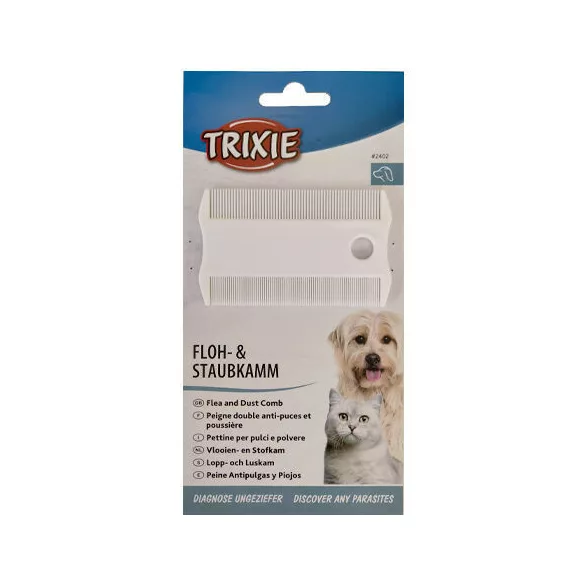 Trixie Pieptene Plastic 2 Fețe Purici Și Păduchi 9 cm