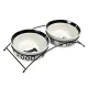 Trixie castron ceramică set 2,6 l / 25 cm alb/negru