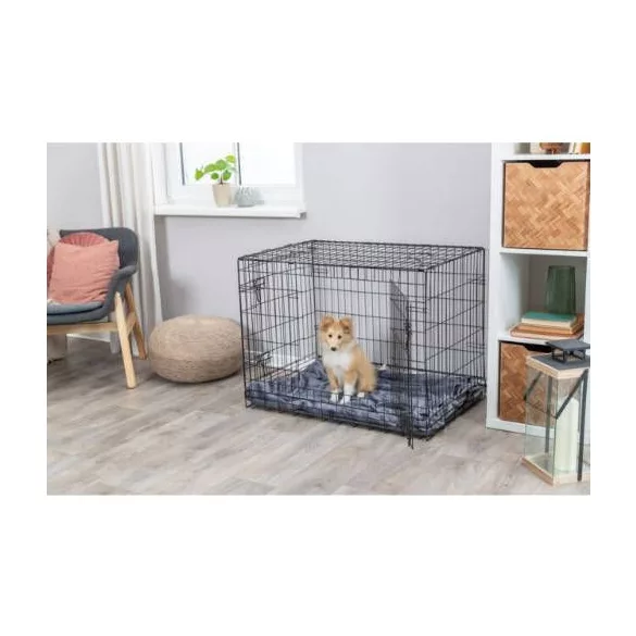 Trixie Home Cușcă "S" – cușcă de interior (galvanizat metal, negru) câini pentru (64x54x48 cm)