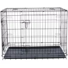   Trixie Home Cușcă "M-L" – cușcă de interior (galvanizat metal, negru) câini pentru (93x69x62 cm)
