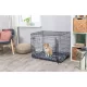 Trixie Home Cușcă "L" – cușcă de interior (galvanizat metal, negru) câini pentru (109x79x71 cm)