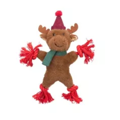   Trixie Xmas Reindeer jucărie (venison pluș cu frânghie și foșnitor cu folie) câini pentru (32 cm)