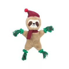   Trixie Xmas Sloth jucărie (leneș pluș cu frânghie și foșnitor cu folie) câini pentru (30 cm)